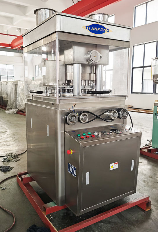 3200kg ZP23 ZP25 ZP27 ローータリータブレットプレス機 15mm 最大 粒や粉末の厚さ